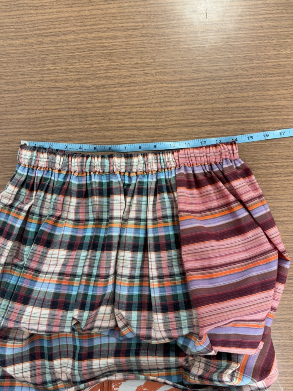 Mixed Plaid & Stripe A-Line or full Maxi Skirt in Multi-Color NWOT - Picture 5 of 7